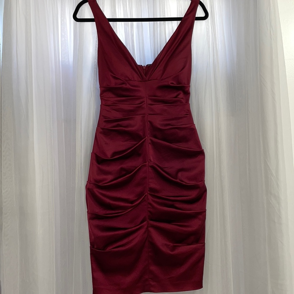 Xscape dress- wine color, size 4.